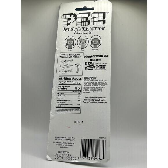 ~*NIP*~SONIC The Hedgehog  PEZ Dispenser -Classic Edition- Blemished Packing - Picture 2 of 3